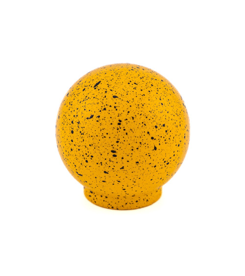 Botão de móvel em madeira de faia amarelo e preto Misto