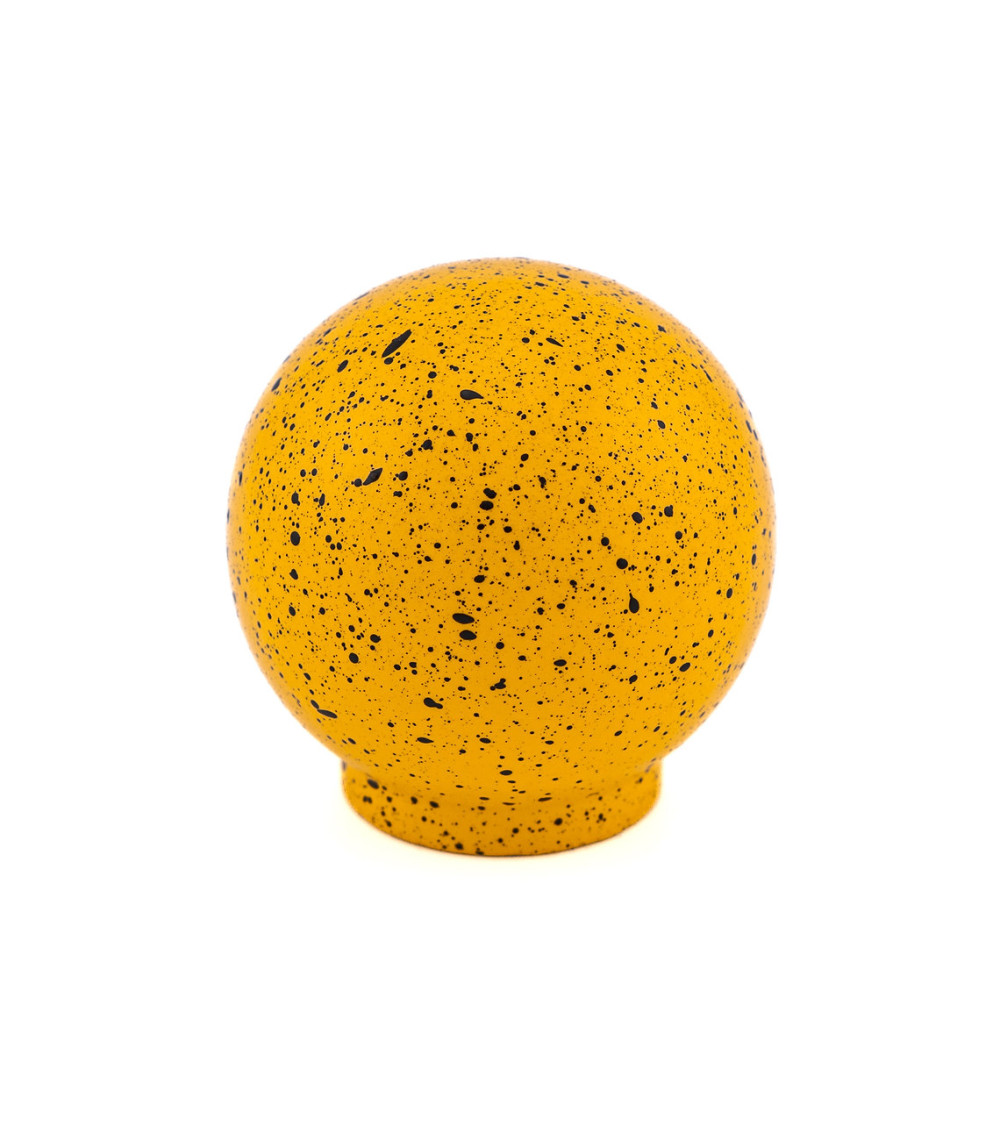 Botão de móvel em madeira de faia amarelo e preto Misto