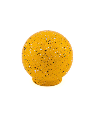 Botão de móvel em madeira de faia amarelo, preto e branco Misto