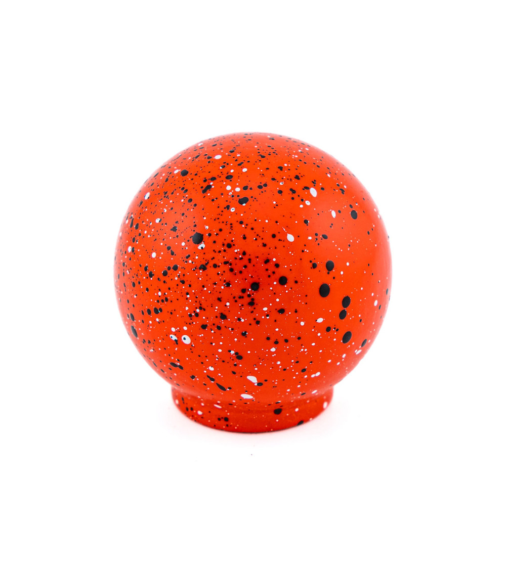 Botão de móvel em madeira de faia vermelho, preto e branco Misto