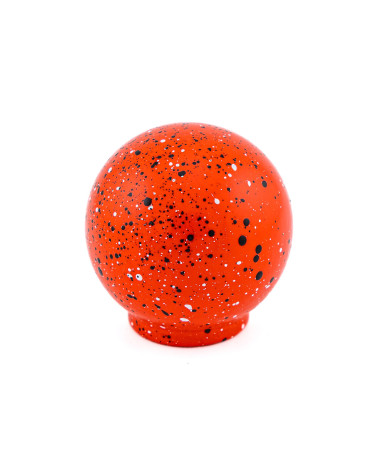 Botão de móvel em madeira de faia vermelho, preto e branco Misto