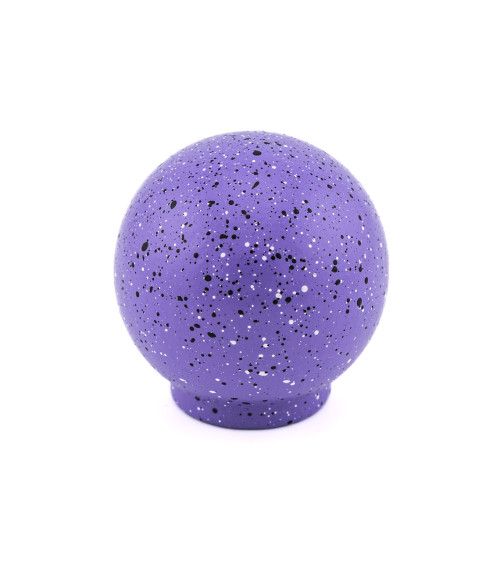 Botão de móvel em madeira de faia violeta e preto e branco Mistura