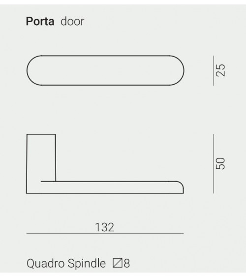 Puxador de porta branco sem placa VERUM Pure, design minimalista 2022 - puxador design