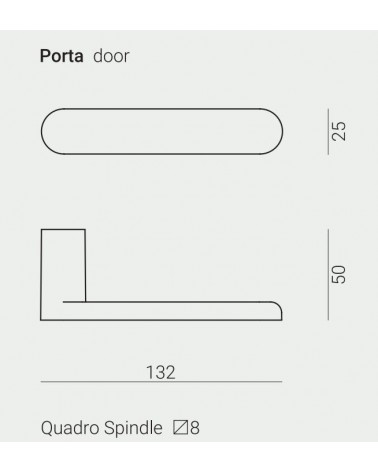 Puxador de porta branco sem placa VERUM Pure, design minimalista 2022 - puxador design