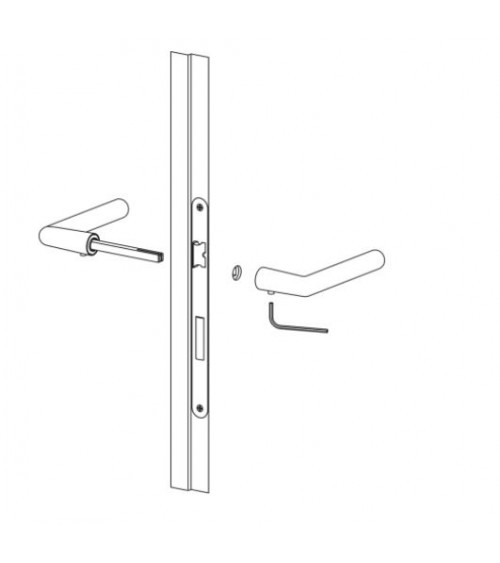 Puxador de porta branco sem placa VERUM Pure, design minimalista 2022 - puxador design