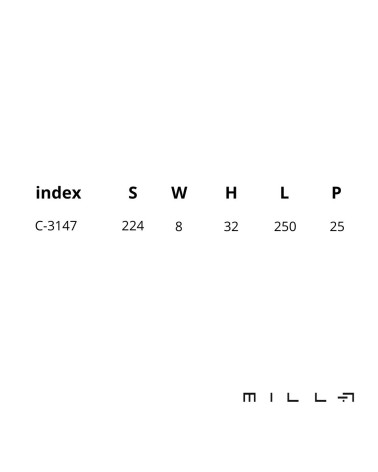 Puxador de móvel LEFT FIELD com dimensões