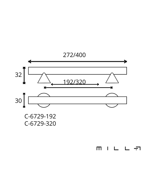 Puxador de móvel ROG em titânio design