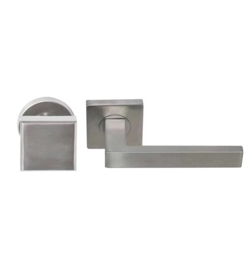 Conjunto de puxadores de patamar em inox maciço para uso intensivo - modelo Majestea/Quatre