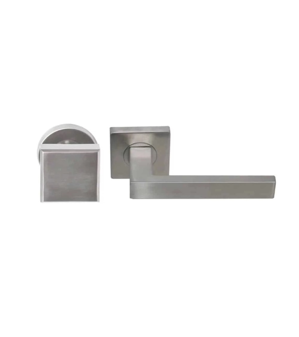 Conjunto de puxadores de patamar em inox maciço para uso intensivo - modelo Majestea/Quatre