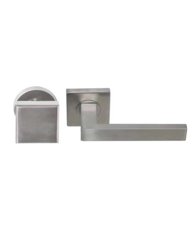 Conjunto de puxadores de patamar em inox maciço para uso intensivo - modelo Majestea/Quatre