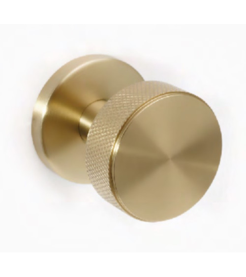 Botão de patamar em inox dourado acetinado PVD para uso intensivo - modelo Cers