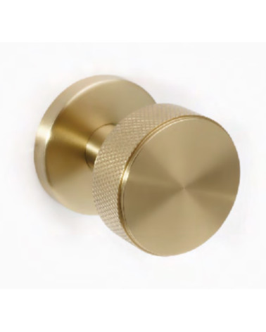 Botão de patamar em inox dourado acetinado PVD para uso intensivo - modelo Cers