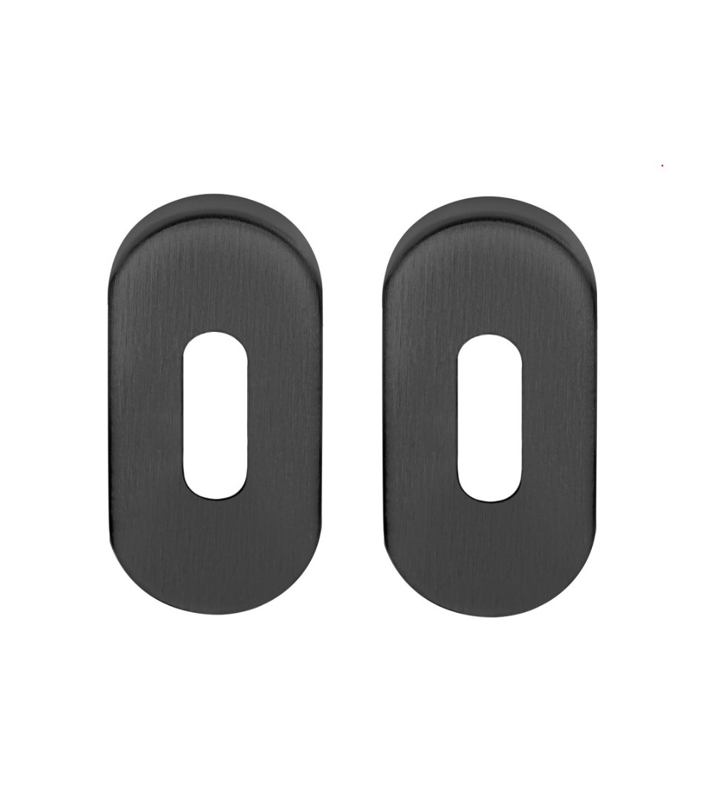 Escudo de porta oval chave de quarto para Formani Basics preto
