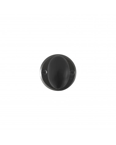 Botão de porta preto em ferro 1018 - placa redonda - puxador design