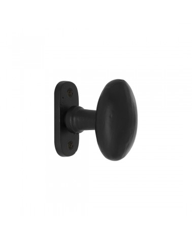 Botão de porta preto em ferro 1020 - puxador design