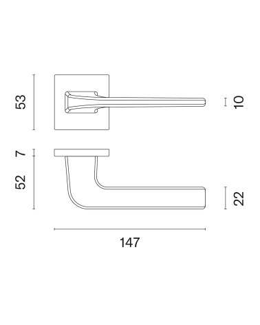 Dimensão puxador de porta NAKA puxador design
