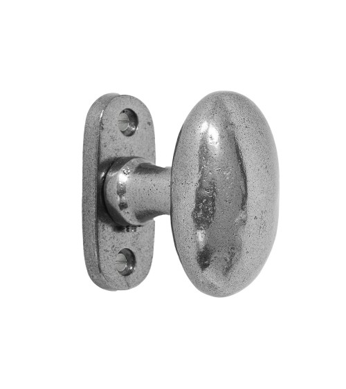 Botão de porta cromado em ferro 1020 - puxador design