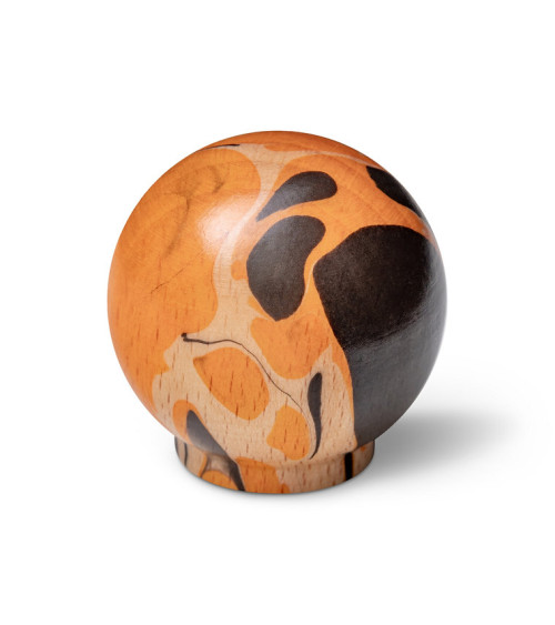 Botão de móvel em madeira de faia laranja