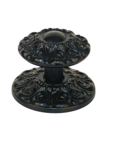 Botão de porta de puxar Margarida preto