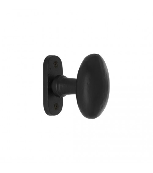 Botão de porta retro - industrial em ferro 1020 oval - puxador design