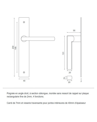 Puxador em placa fina 2mm Pyla