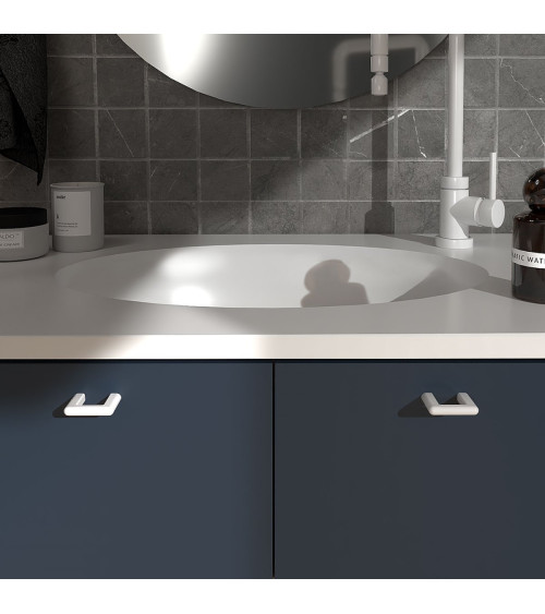 Puxador de móvel branco brilhante NOX puxador design