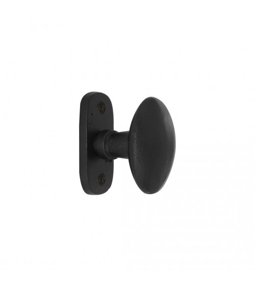 Botão de porta retro - industrial em ferro 1018 oval - puxador design