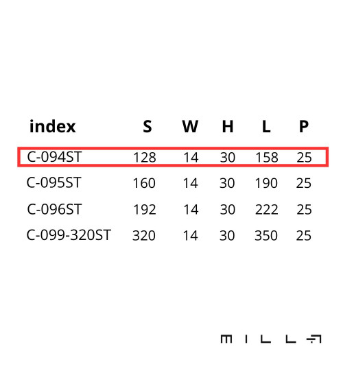 Puxador de móvel branco brilhante/cromado brilhante GALIUM-1 puxador design