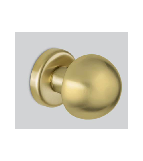 Botão de porta fiss 50 em acabamento dourado acetinado