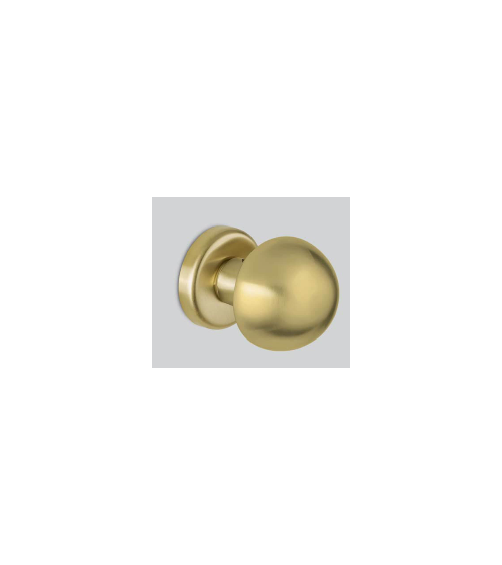 Botão de porta fiss 50 em acabamento dourado acetinado