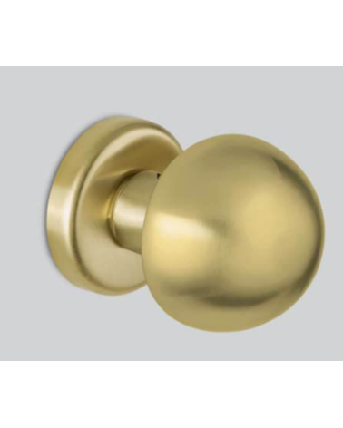 Botão de porta fiss 50 em acabamento dourado acetinado