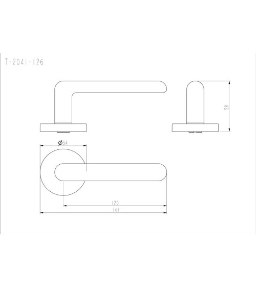 Puxador de porta cromo acetinado NOX ferragens design