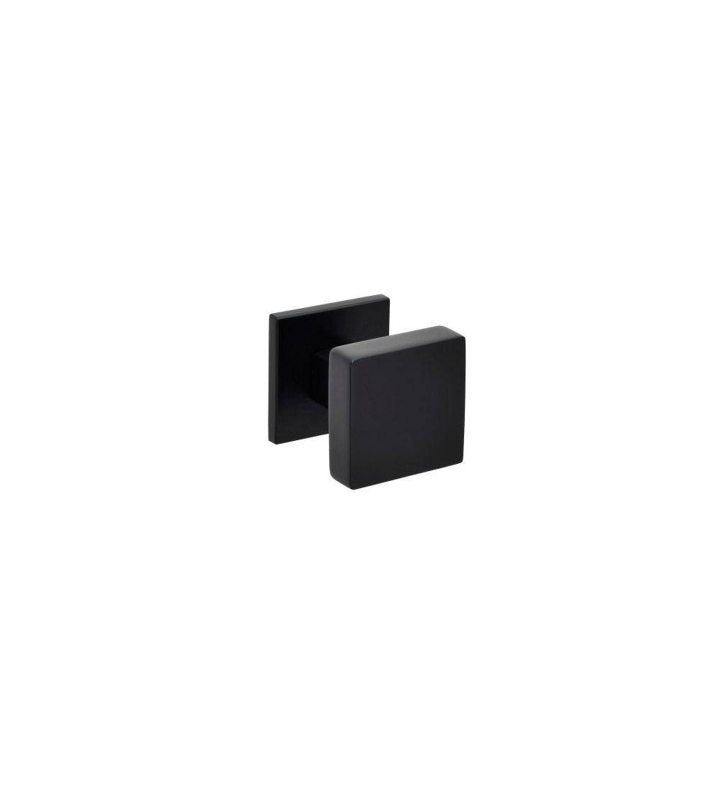 Botão de porta quadrado de cor preta