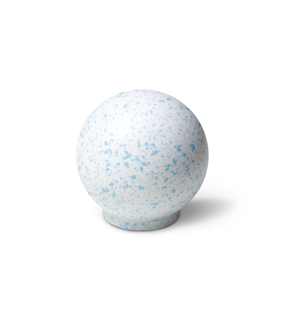 Botão de móvel em madeira de faia Branco e azul claro Mistura