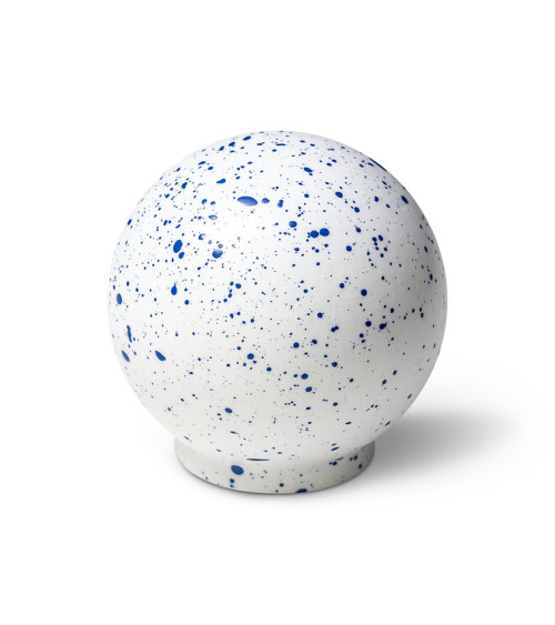 Botão de móvel em madeira de faia Branco e azul Mistura
