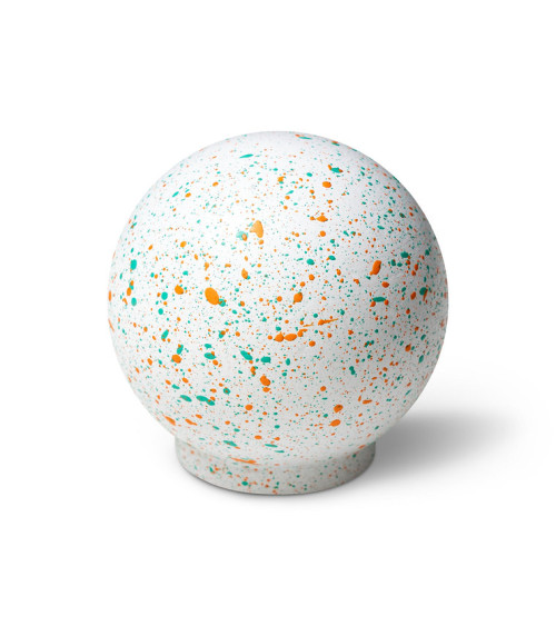 Botão de móvel em madeira de faia Relva ao sol Mistura - branco verde laranja