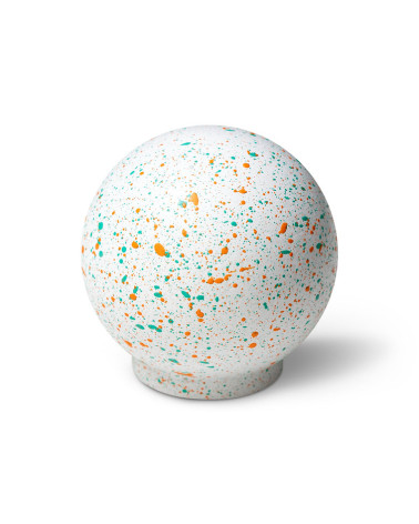 Botão de móvel em madeira de faia Relva ao sol Mistura - branco verde laranja