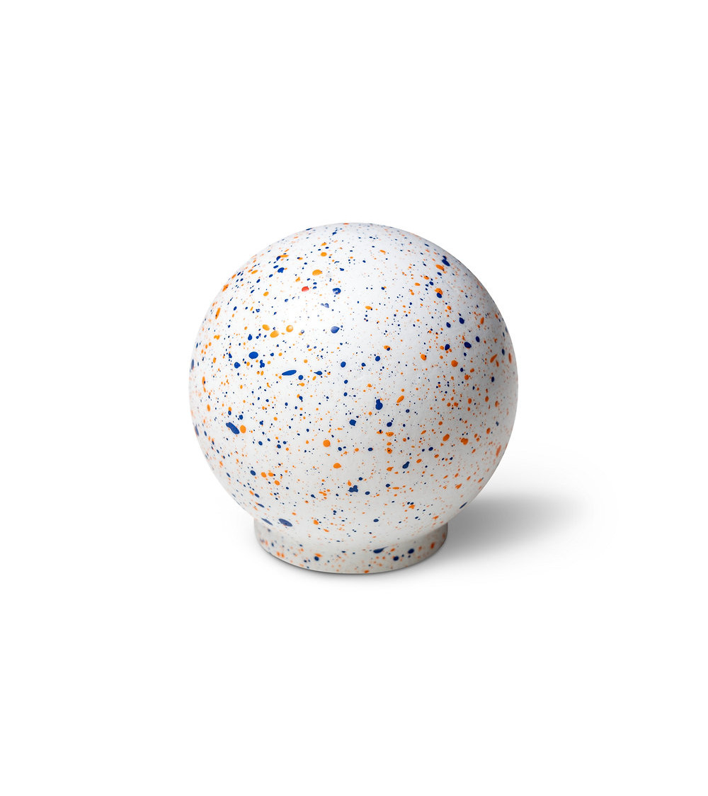 Botão de móvel em madeira de faia Mistura - Branco azul laranja