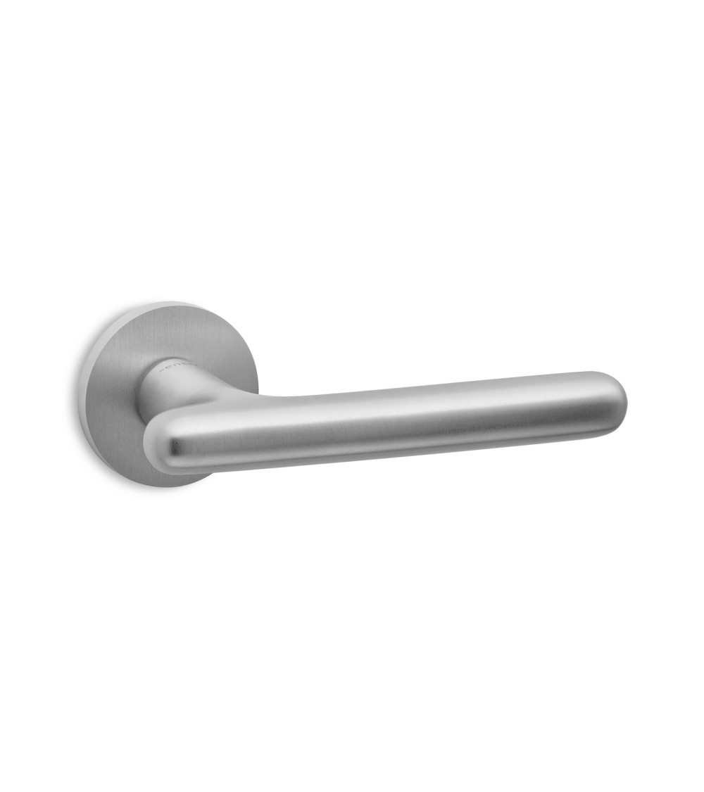 Puxador de porta cromado acetinado Ento Contact
