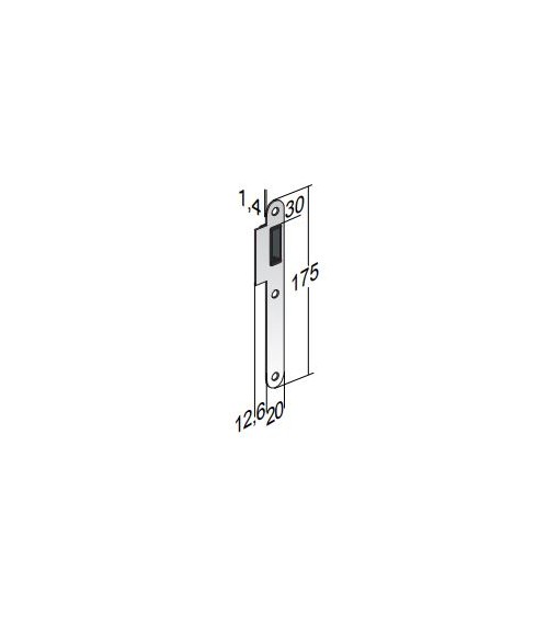 Caixilho de dormência para fechadura magnética CLE L / WC - puxador design