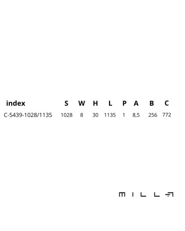 Puxador de móvel LANA-2 com dimensões