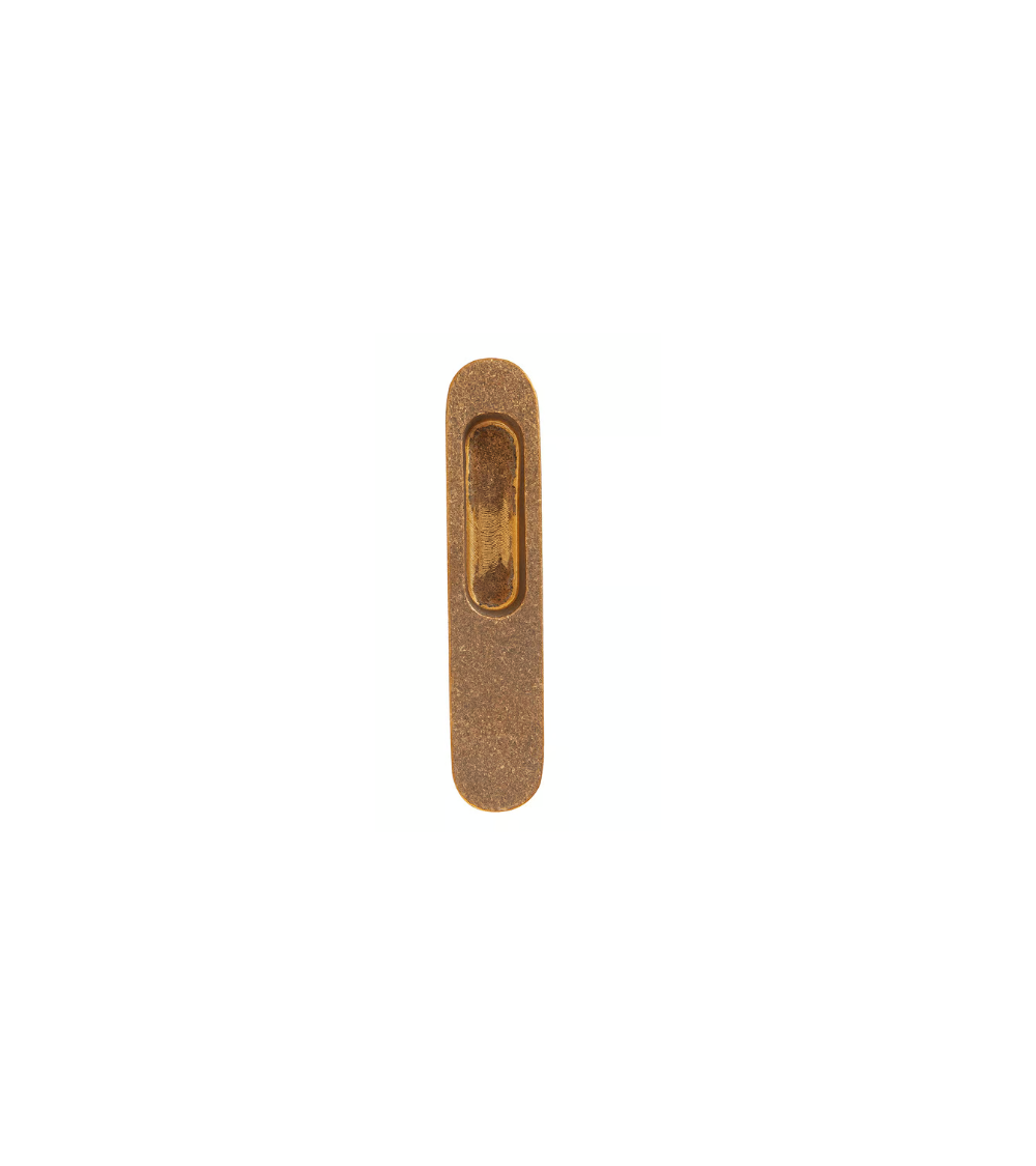 Puxadores de porta embutidos para porta de correr em bronze bruto polido Dauby Pure