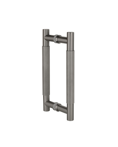 Puxador duplo texturado para porta 1770 acabamento antracite design