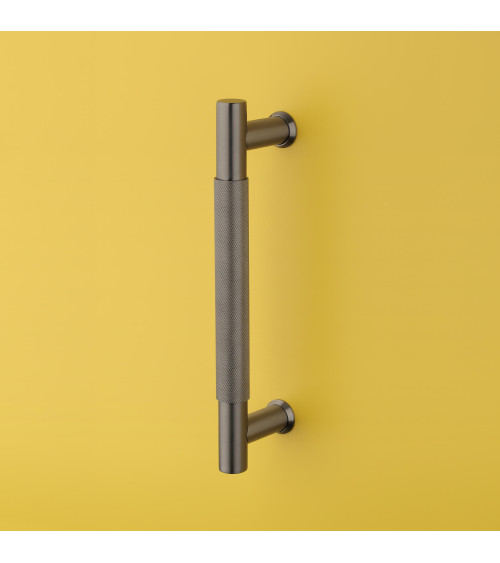 Puxador simples texturado para porta 1770 acabamento antracite design