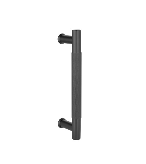 Puxador simples texturado para porta 1770 acabamento preto mate puxador design