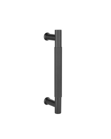 Puxador simples texturado para porta 1770 acabamento preto mate puxador design