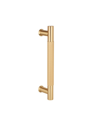Puxador simples texturado para porta 1770 acabamento dourado mate puxador design
