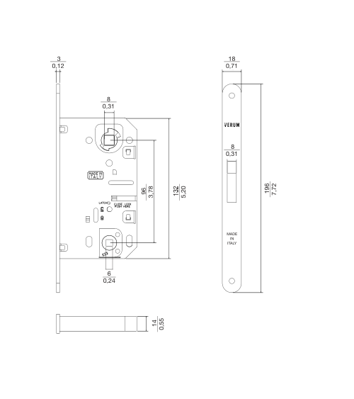 Fechadura magnética VERUM Chave de quarto