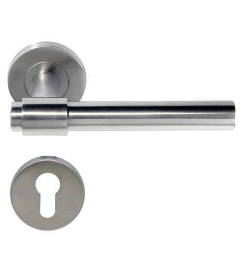 Puxador de porta IRATY inox escovado mate, Grau 3 uso intensivo