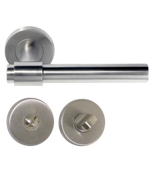 Puxador de porta IRATY inox escovado mate, Grau 3 uso intensivo